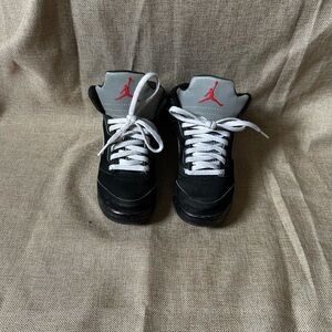 Jordan Metallic 5s Youth size 1Y
